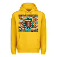 Lemon football cowhide sunflower Premium Hoodie - JahusDesignShop