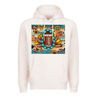Pale Pink football cowhide sunflower Premium Hoodie - JahusDesignShop