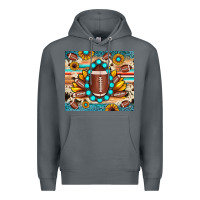 Rock football cowhide sunflower Premium Hoodie - JahusDesignShop