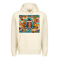 Sandshell football cowhide sunflower Premium Hoodie - JahusDesignShop