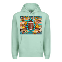 Seafoam football cowhide sunflower Premium Hoodie - JahusDesignShop