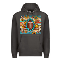 Smoke football cowhide sunflower Premium Hoodie - JahusDesignShop