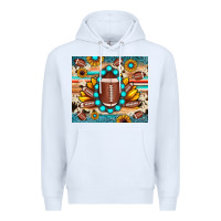 White football cowhide sunflower Premium Hoodie - JahusDesignShop