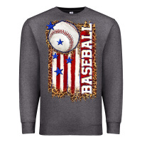Charcoal Heather baseball american flag Premium Sweatshirt - texasbilliewilder