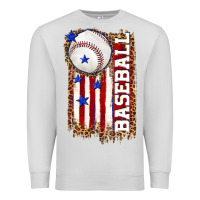 Dove Grey baseball american flag Premium Sweatshirt - texasbilliewilder