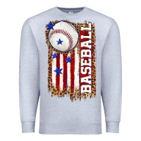 Heather Grey baseball american flag Premium Sweatshirt - texasbilliewilder