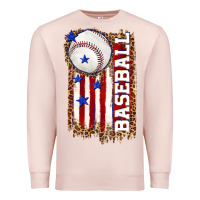 Pale Pink baseball american flag Premium Sweatshirt - texasbilliewilder