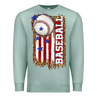 Seafoam baseball american flag Premium Sweatshirt - texasbilliewilder