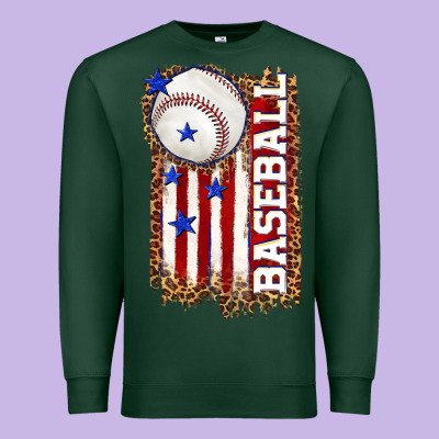 Premium Sweatshirt baseball american flag