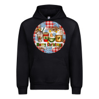 Black Merry Christmas Coffee Cups Urban Hoodie - Artiststas