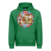 Emerald Merry Christmas Coffee Cups Urban Hoodie - Artiststas