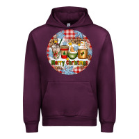 Mauve Wine Merry Christmas Coffee Cups Urban Hoodie - Artiststas