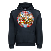 Navy Merry Christmas Coffee Cups Urban Hoodie - Artiststas