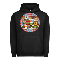 Pigment Black Merry Christmas Coffee Cups Urban Hoodie - Artiststas