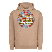 Pigment Burro Merry Christmas Coffee Cups Urban Hoodie - Artiststas