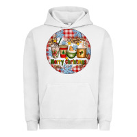 Pigment Lunar Rock Merry Christmas Coffee Cups Urban Hoodie - Artiststas