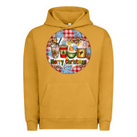 Pigment Peanut Butter Merry Christmas Coffee Cups Urban Hoodie - Artiststas