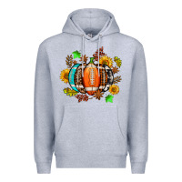Heather Grey fall football sunflower and fall Premium Hoodie - AdoDesignShop