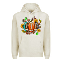 Oatmeal Heather fall football sunflower and fall Premium Hoodie - AdoDesignShop