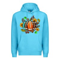 Ocean Blue fall football sunflower and fall Premium Hoodie - AdoDesignShop