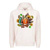 Pale Pink fall football sunflower and fall Premium Hoodie - AdoDesignShop