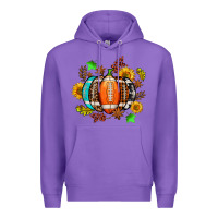 Purple fall football sunflower and fall Premium Hoodie - AdoDesignShop
