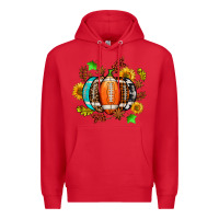 Red fall football sunflower and fall Premium Hoodie - AdoDesignShop