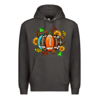 Smoke fall football sunflower and fall Premium Hoodie - AdoDesignShop