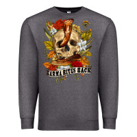 Charcoal Heather karma bites back Premium Sweatshirt - RanaPortraitStore