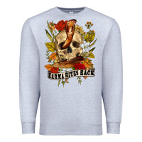 Heather Grey karma bites back Premium Sweatshirt - RanaPortraitStore