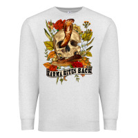 Oatmeal Heather karma bites back Premium Sweatshirt - RanaPortraitStore