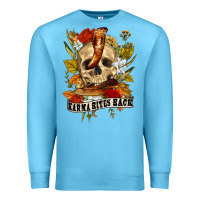 Ocean Blue karma bites back Premium Sweatshirt - RanaPortraitStore