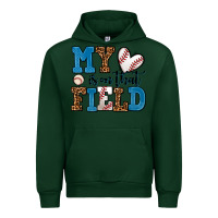 Forest Green my heart is on that field baseball Urban Hoodie - AdoDesignShop