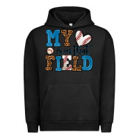 Pigment Black my heart is on that field baseball Urban Hoodie - AdoDesignShop