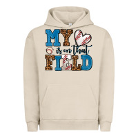 Pigment French Oak my heart is on that field baseball Urban Hoodie - AdoDesignShop