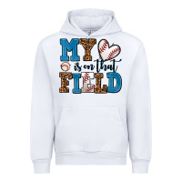 White my heart is on that field baseball Urban Hoodie - AdoDesignShop