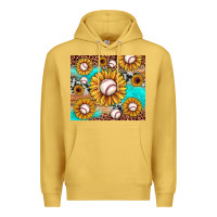 Antique Gold baseball leopard turquoise sunflower Premium Hoodie - JahusDesignShop