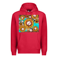 Cardinal baseball leopard turquoise sunflower Premium Hoodie - JahusDesignShop
