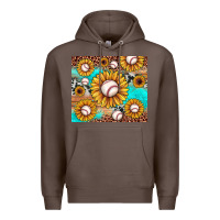 Coffee baseball leopard turquoise sunflower Premium Hoodie - JahusDesignShop