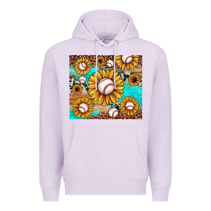 Baseball Leopard Turquoise Sunflower Premium Hoodie by JahusDesignShop | Teevron
