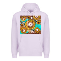 Lilac baseball leopard turquoise sunflower Premium Hoodie - JahusDesignShop