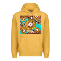 Mustard baseball leopard turquoise sunflower Premium Hoodie - JahusDesignShop