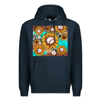 Navy baseball leopard turquoise sunflower Premium Hoodie - JahusDesignShop