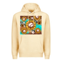 Pina Colada baseball leopard turquoise sunflower Premium Hoodie - JahusDesignShop