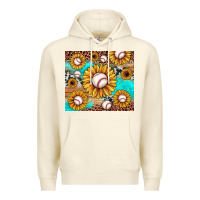 Sandshell baseball leopard turquoise sunflower Premium Hoodie - JahusDesignShop