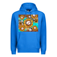 True Royal baseball leopard turquoise sunflower Premium Hoodie - JahusDesignShop