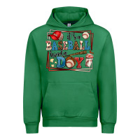 Emerald its a baseball kinda day Urban Hoodie - AdoDesignShop