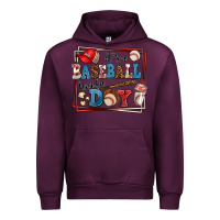 Mauve Wine its a baseball kinda day Urban Hoodie - AdoDesignShop