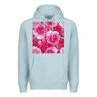 Blue Mist valentines day all dress up roses seamless pattern Premium Hoodie - BundleAndBundleShop