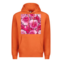 Carrot valentines day all dress up roses seamless pattern Premium Hoodie - BundleAndBundleShop